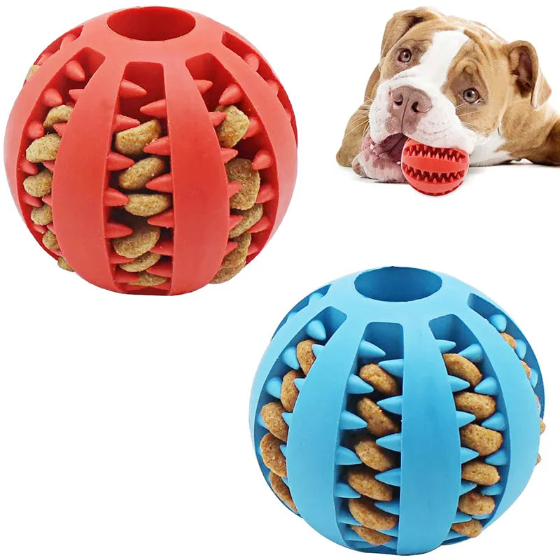 Bola de brinquedo para cães pequenos, elasticidade interativa, brinquedo de mastigar para limpeza dos dentes