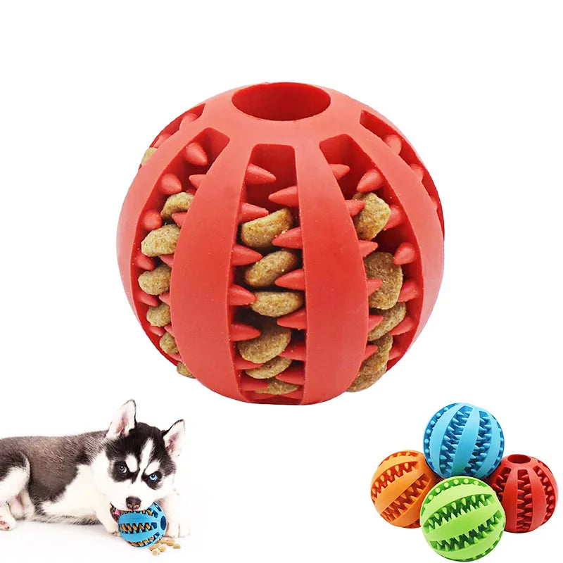 Bola de brinquedo para cães pequenos, elasticidade interativa, brinquedo de mastigar para limpeza dos dentes